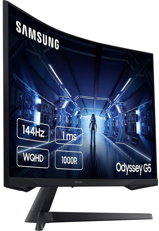 Монітор LCD 27" Samsung Odyssey G5 LC27G55T 2xHDMI, DP, VA, 2560x1440, 144Hz, 1ms, CURVED