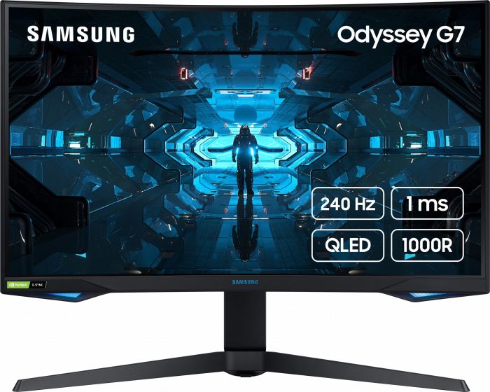 Монітор LCD 27" Samsung Odyssey G7 C27G75TQ 2xHDMI, DP, USB, VA, 2560x1440, 240Hz, 1ms, CURVED