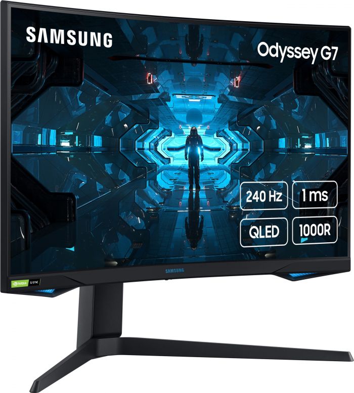 Монітор LCD 27" Samsung Odyssey G7 C27G75TQ 2xHDMI, DP, USB, VA, 2560x1440, 240Hz, 1ms, CURVED