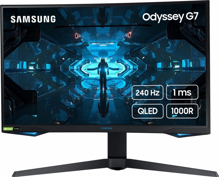 Монітор LCD 27" Samsung Odyssey G7 C27G75TQ 2xHDMI, DP, USB, VA, 2560x1440, 240Hz, 1ms, CURVED