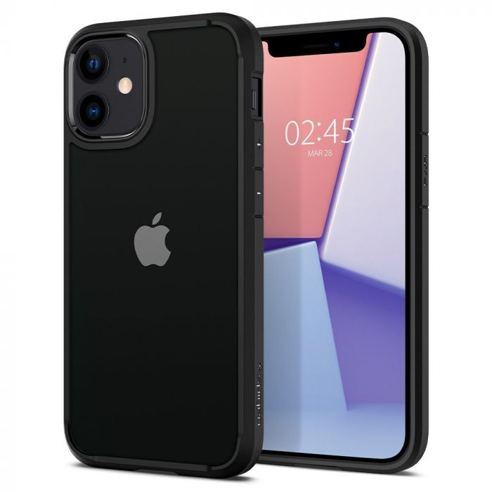 Чохол Spigen для iPhone 12 / 12 Pro Crystal Hybrid, Matte Black