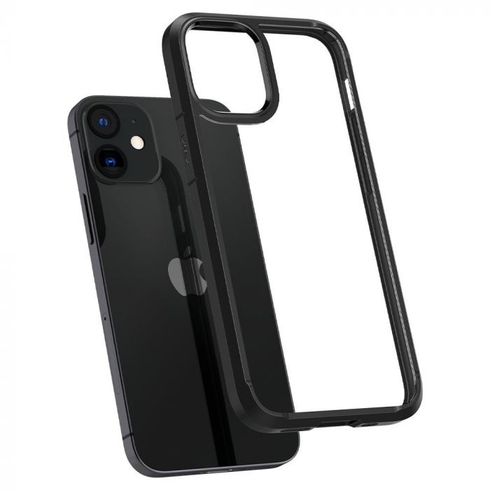 Чохол Spigen для iPhone 12 / 12 Pro Crystal Hybrid, Matte Black