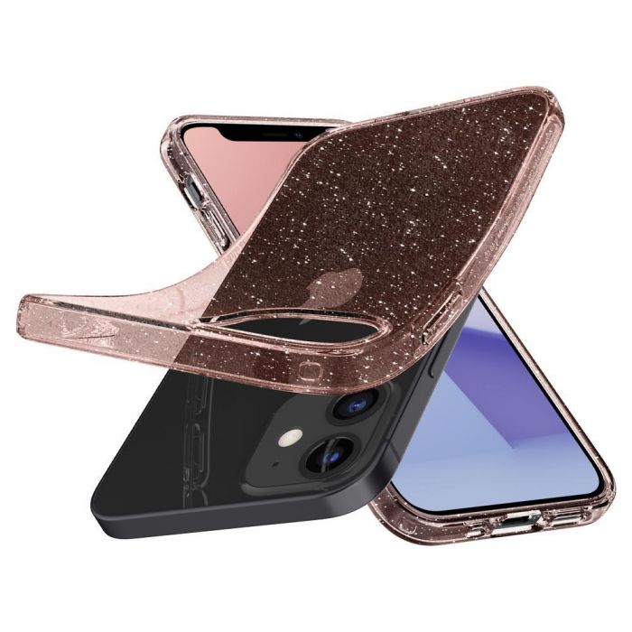 Чохол Spigen для iPhone 12 mini Liquid Crystal Glitter, Rose Quartz