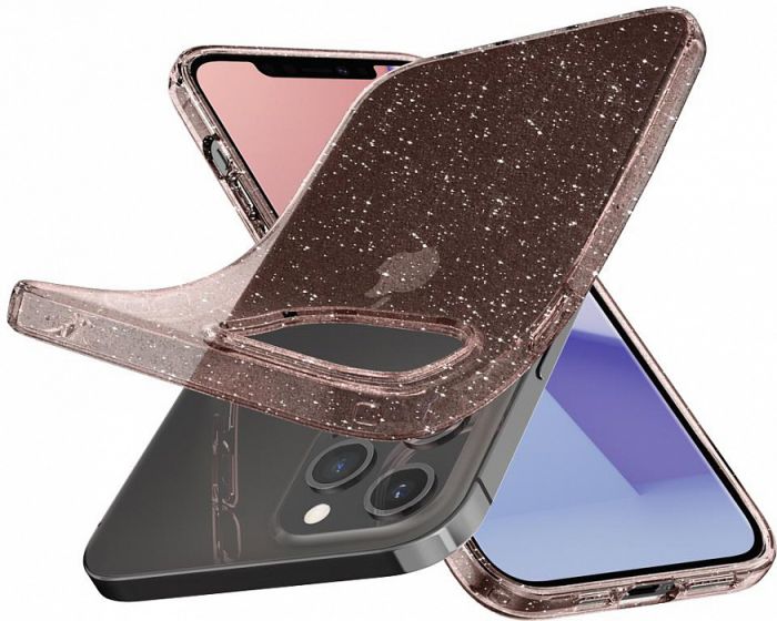 Чохол Spigen для iPhone 12 / 12 Pro Liquid Crystal Glitter, Rose Quartz