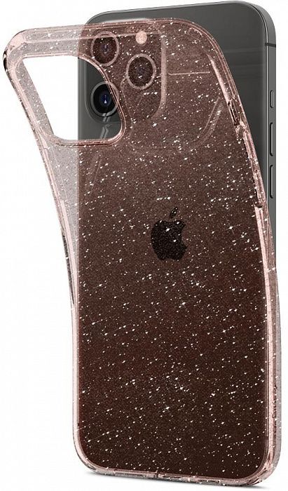 Чохол Spigen для iPhone 12 / 12 Pro Liquid Crystal Glitter, Rose Quartz