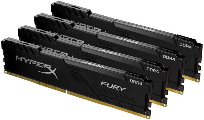 Пам'ять до ПК Kingston DDR4 3200 64GB KIT (16GBx4) HyperX Fury Black