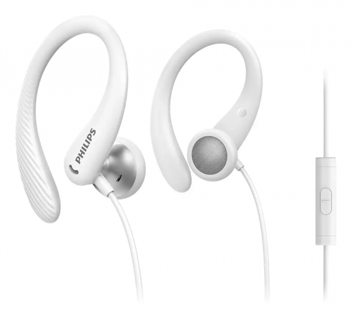 Навушники In-ear Philips TAA1105 IPX2, 3.5 mini-jack, Mic, Білий