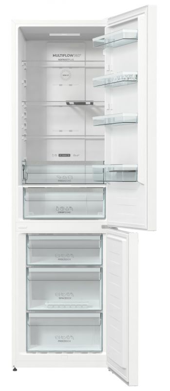 Холодильник з нижн. мороз. камерою Gorenje NRK6201SYW, 200х60х60см, 2 двері, 235( 96)л, А+, NF+ , Зона св-ті, Внутр. Диспл, Зовн