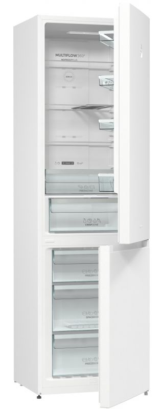 Холодильник з нижн. мороз. камерою Gorenje NRK6201SYW, 200х60х60см, 2 двері, 235( 96)л, А+, NF+ , Зона св-ті, Внутр. Диспл, Зовн