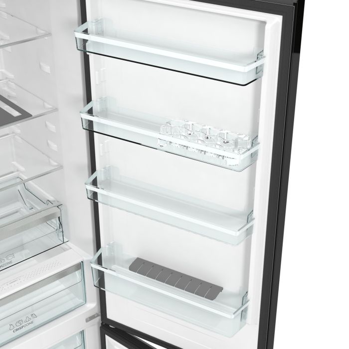Холодильник з нижн. мороз. камерою Gorenje NRK6201SYBK, 200х60х60см, 2 двері, 235( 96)л, А+, NF+ , Зона св-ті, Внутр. Диспл, Зов