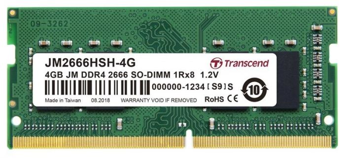Пам'ять ноутбука Transcend DDR4  4GB 2666