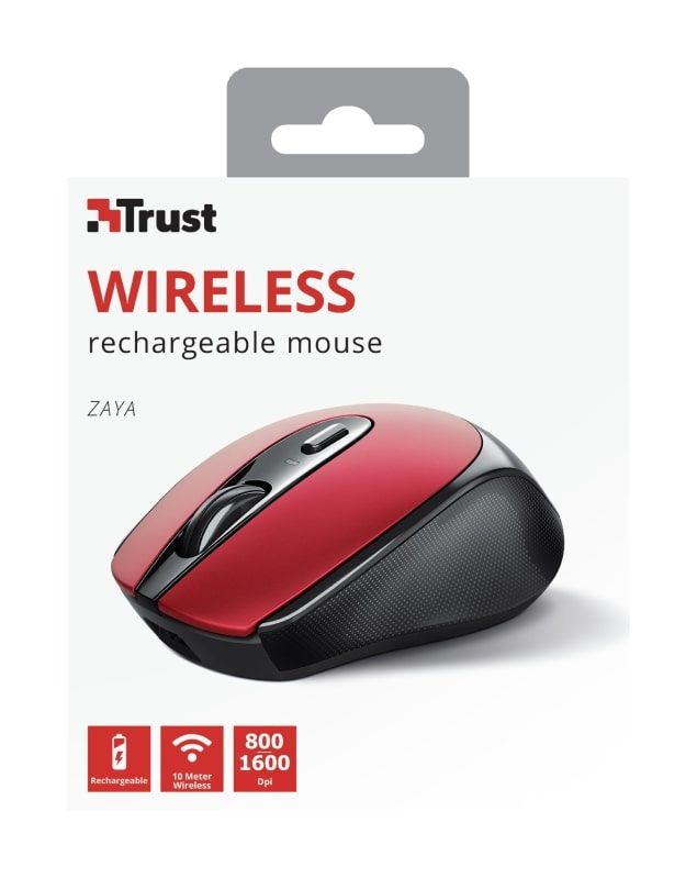 Миша Trust Zaya Rechargeable WL Red