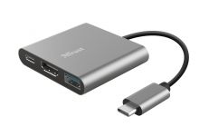 USB-хаб Trust Dalyx 3-in-1 Multiport USB-C Adapter ALUMINIUM USB-хаб Trust Dalyx 3-in-1 Multiport USB-C Adapter ALUMINIUM