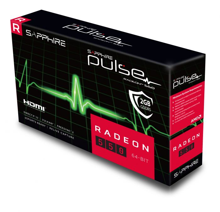 Відеокарта Sapphire Radeon RX 550 2GB GDDR5 PULSE