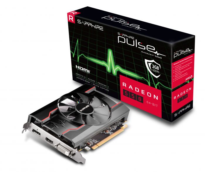 Відеокарта Sapphire Radeon RX 550 2GB GDDR5 PULSE