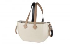 Сумка Nuvita MyMia бежевий корпус/беж підкл.д.мам/коричневі шкіряні ручки,фіксатори,ремені на візок