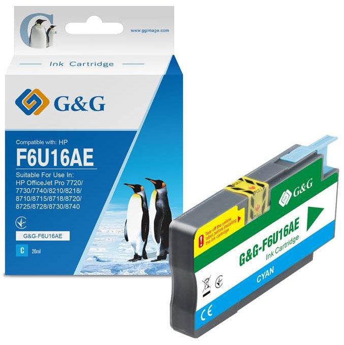 Картридж G&G до HP No.953XL Officejet Pro 8210/8710/8720/8725/8730 Cyan (1600 стор)