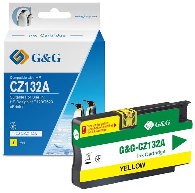 Картридж G&G до HP Designjet T120/T520 ePrinter Yellow