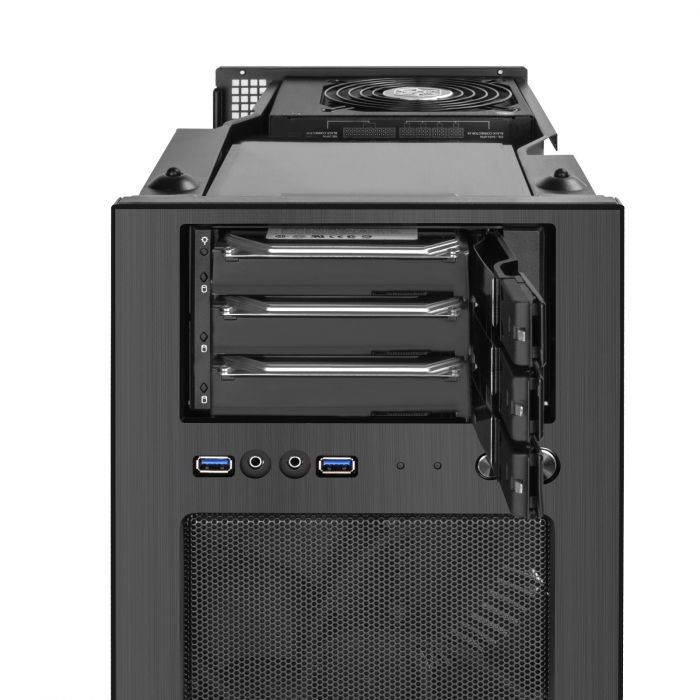 Корпус SilverStone STORAGE S330B,Micro ATX,USB 3.0x2,1x180мм,без БЖ,чорний