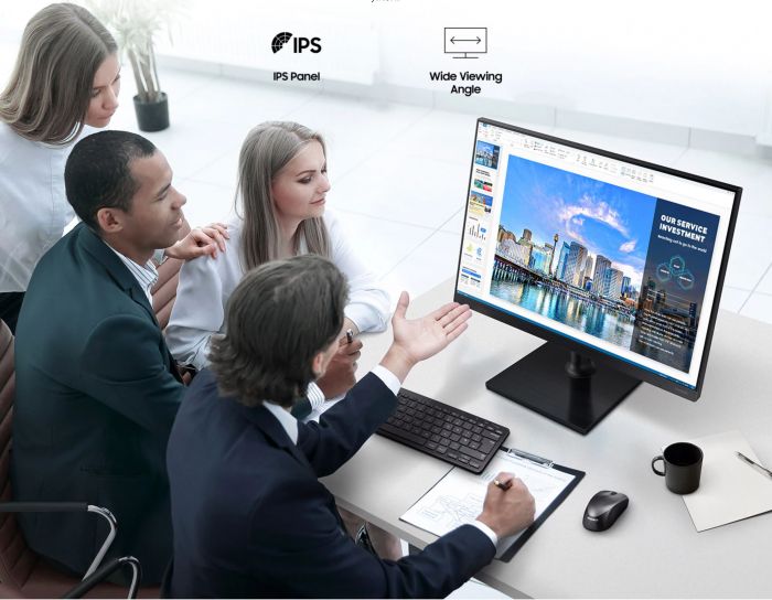 Монітор LCD 24" Samsung F24T450F HDMI, DP, Audio, IPS, 75Hz, Pivot