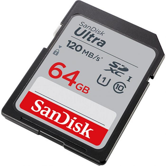 Карта пам'яті SanDisk SD   64GB C10 UHS-I R120MB/s Ultra