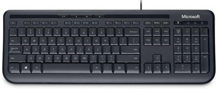 Клавіатура Microsoft Wired Keyboard 600 USB Black Ru