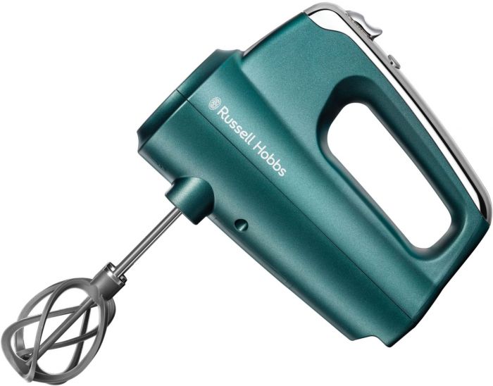 Міксер Russell Hobbs ручний Turquoise, 350Вт, насадки-4, турборежим, бірюзовий