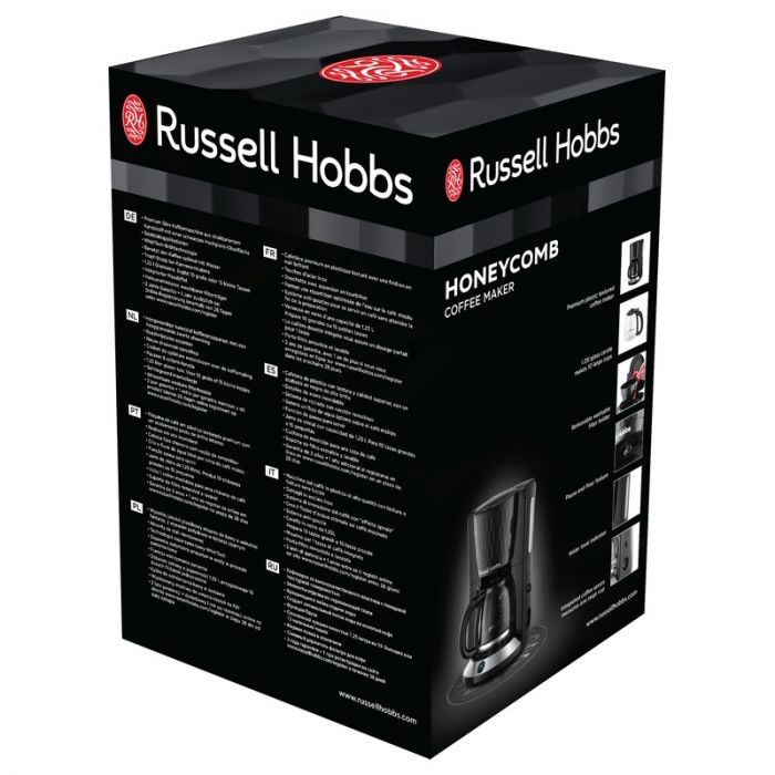 Кавоварка Russell Hobbs крапельна Honeycomb 1.25л, мелена, чорний