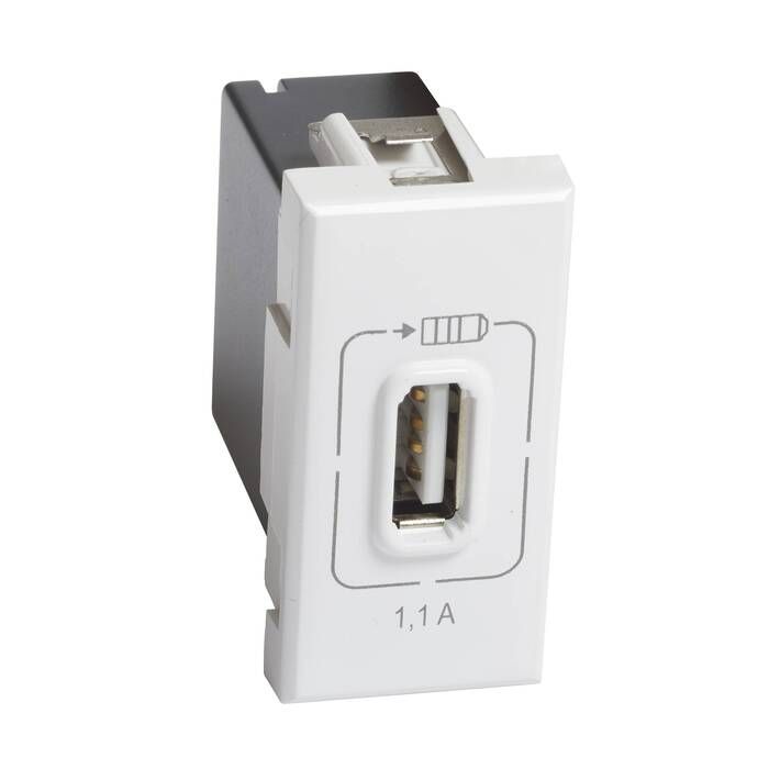 BTicino Bticino AXL Зарядка USB 1,1А 1м біл