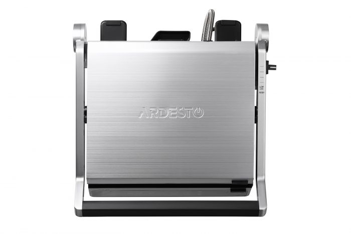 Гриль Ardesto GK-STC20 - 2000Вт/ сенсорне керування./регулювання ступ. прожарки/знімні пластини/ колір - чорний+метал.