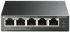 Комутатор TP-LINK TL-SG1005LP 5xGE/4xPoE+ 40W некерований 250м