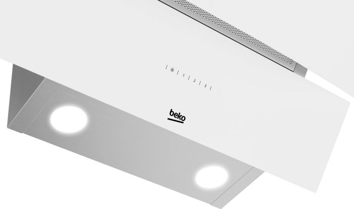 Витяжка нахилена Beko HCA62640W - 60см./582 м3/3 швидкості/LED підсвітка/біле скло