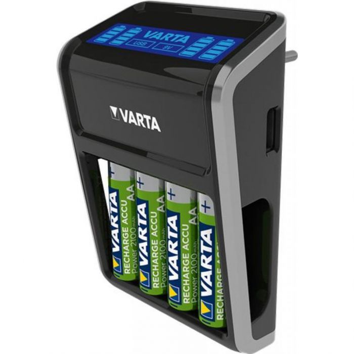 Зарядний пристрій VARTA LCD PLUG CHARGER+4xAA 2100 mAh