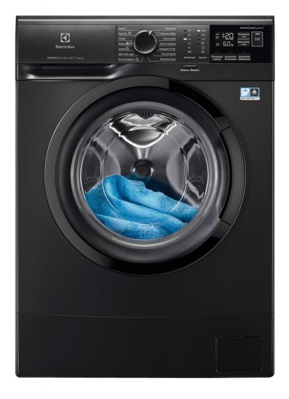 Пральна машина з фронт. завант. Electrolux EW6S406BXU, 6кг, 1000, A+++, глибина 41см, Дисплей, Чорний