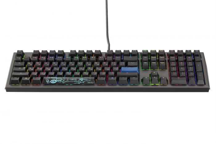 Клавіатура Ducky Shine 7 Cherry Blue RGB LED UA/RU Grey-Black