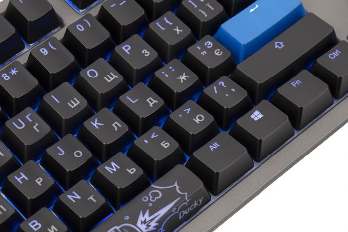 Клавіатура Ducky Shine 7 Cherry Blue RGB LED UA/RU Grey-Black