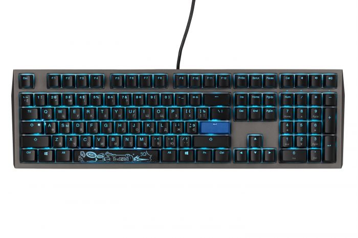 Клавіатура Ducky Shine 7 Cherry Blue RGB LED UA/RU Grey-Black