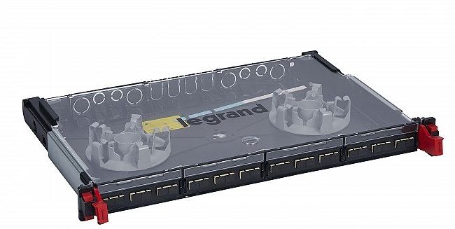 Полка Legrand оптична укомплектована, 19', 1U, 12 SC MM дуплекс конектор, для 24 волокон, LSC3