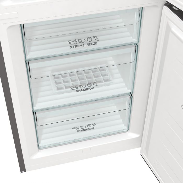 Холодильник з нижн. мороз. камерою Gorenje NRC6204SXL5M, 178х66х60см, 2 двері, 255( 106)л, А++, NF+, Інв. , Зона св-ті, Зовн. Ди