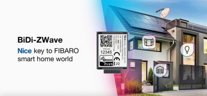 Модуль інтеграції Fibaro Nice BiDi-Zwave, для автоматики Nice