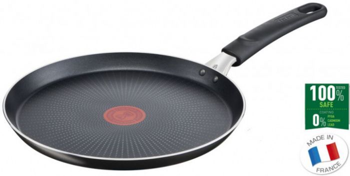 Сковорода для млинців Tefal XL Intense, 25см, покриття Titanium 2X, Thermo-Spot, алюм., чорний