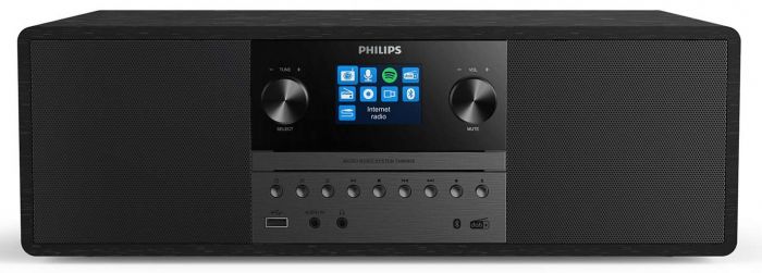 Мікросистема Philips TAM6805 2.0, 50W, Spotify, LCD 2.4", FM/DAB+, MP3-CD, USB, Wireless