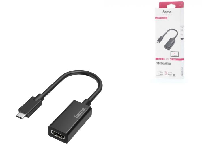 Адаптер Hama USB C - HDMI Ultra HD 4K Black