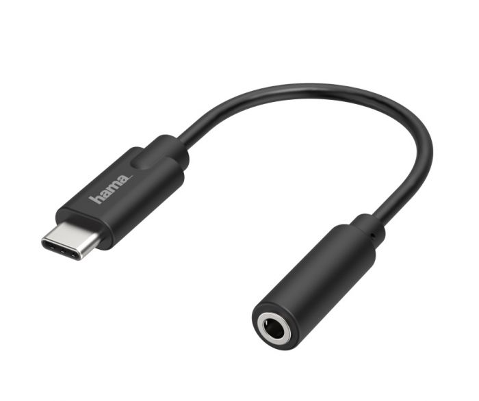 Адаптер Hama USB C - 3.5 mm Jack Stereo Black