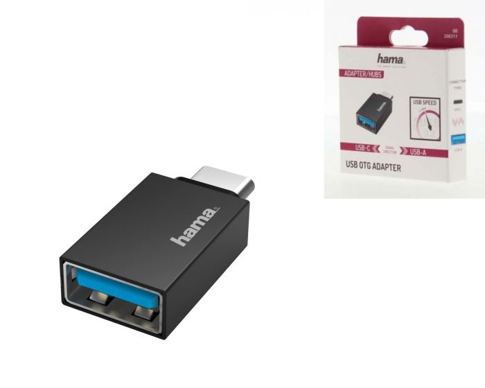 Адаптер Hama OTG USB C - USB 3.2 Black