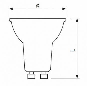 Лампа світлодіодна Osram LED MR16 5W (370Lm) 4000K GU10