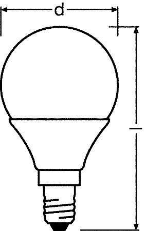 Світлодіодна лампа OSRAM LED Р75 8W (806Lm) 4000K E14