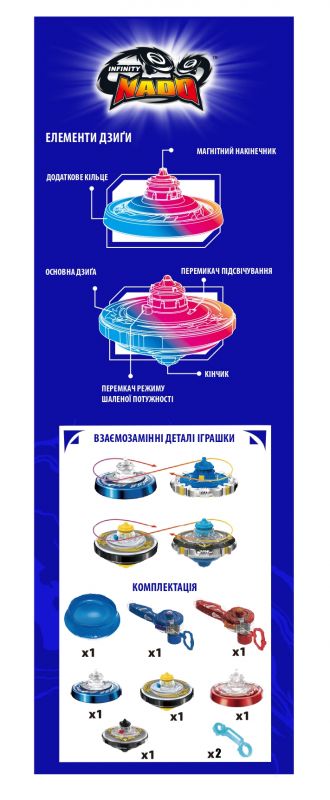 Набір Auldey Infinity Nado V Deluxe Battle Set комплект з двома дзиґами Ares' Wings vs Fiery Dragon Крила Ареса проти Вогняного Дракона