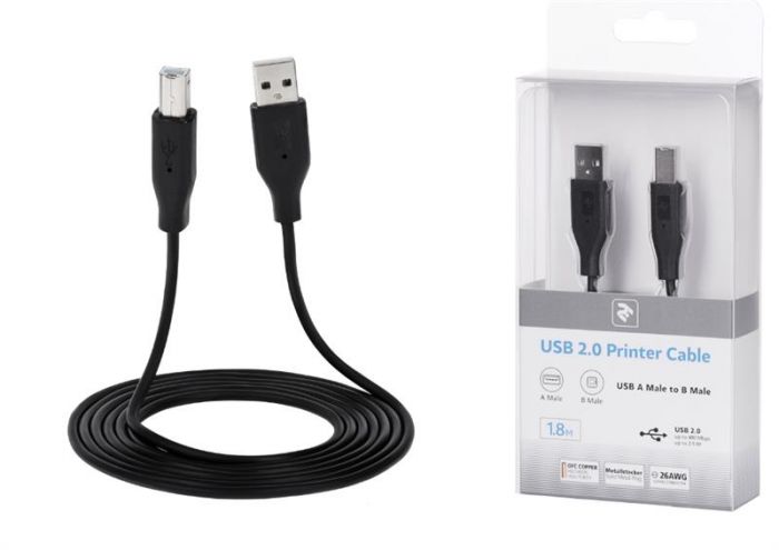 Кабель 2E USB 2.0 (AM/AF), 3m, black