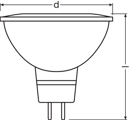 Лампа світлодіодна Osram LED MR16 4,2W (400Lm) 4000K GU5,3